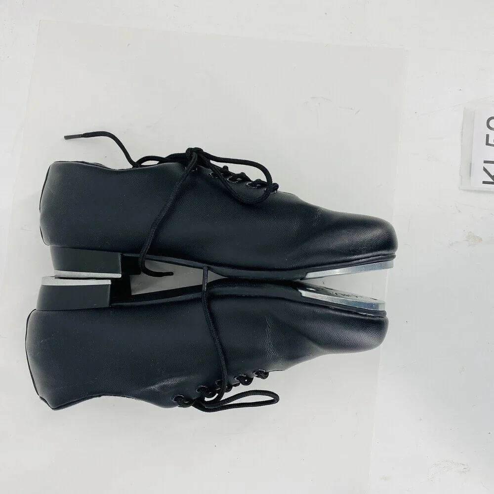 Danshuz Startone Tap Shoes Size 6M 0322 Black Black Faux Leather Women's Lace up